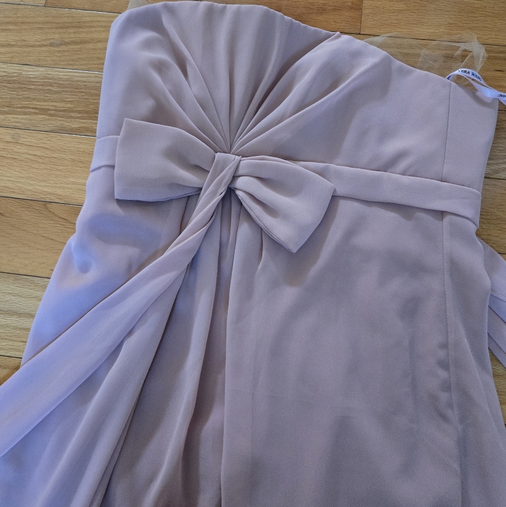 Vera Wang Blush Strapless Dress with Bow